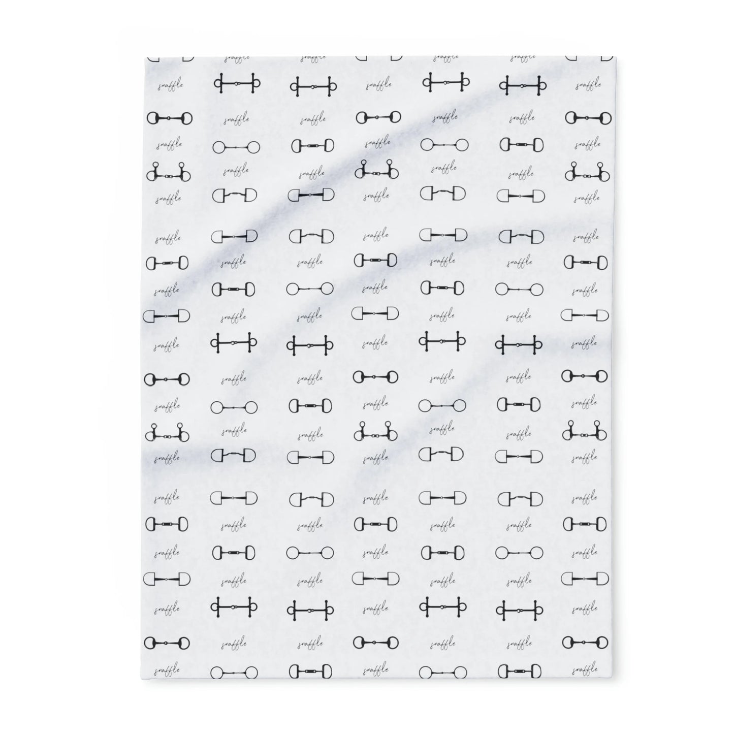 Horse Snaffle Bit Soft Arctic Fleece Blanket