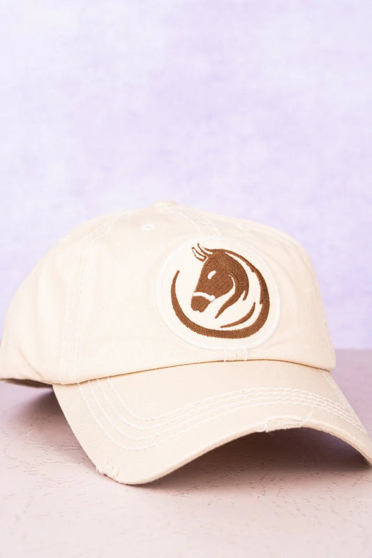 Distressed Equine Emblem Hat