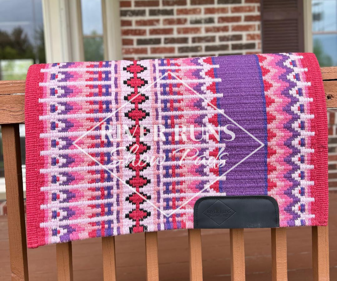 Raspberry, Pink, and Purple Western Show Pad - 34x42